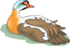 Goose Looking Back Clip Art